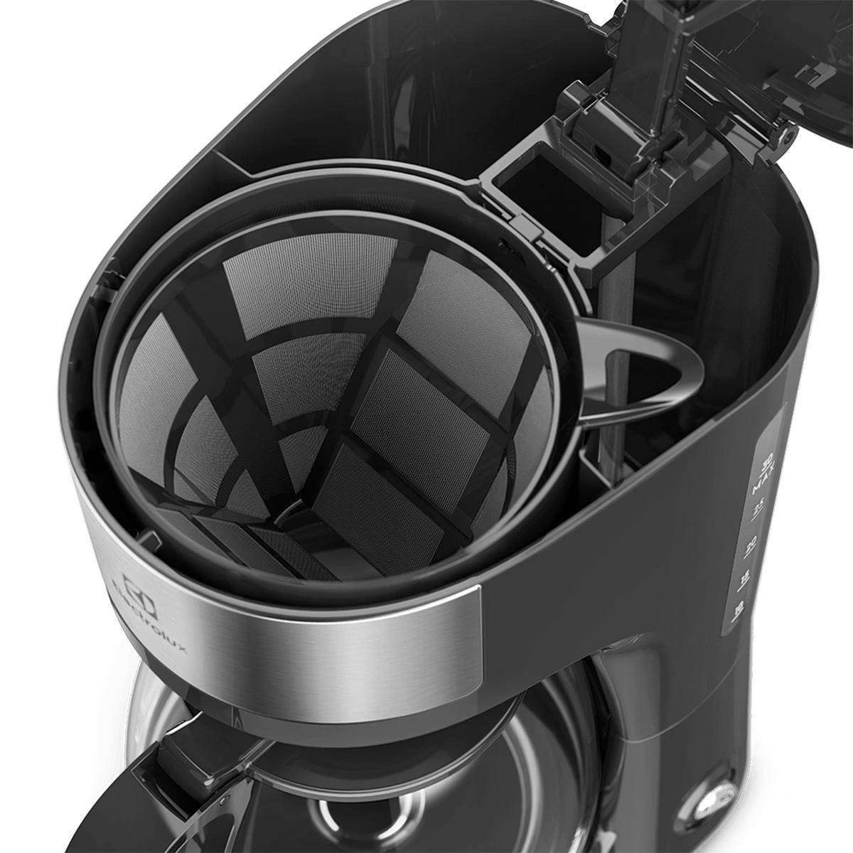 Cafetera Eléctrica Electrolux Inox Ecm20 1,2l Color Negro